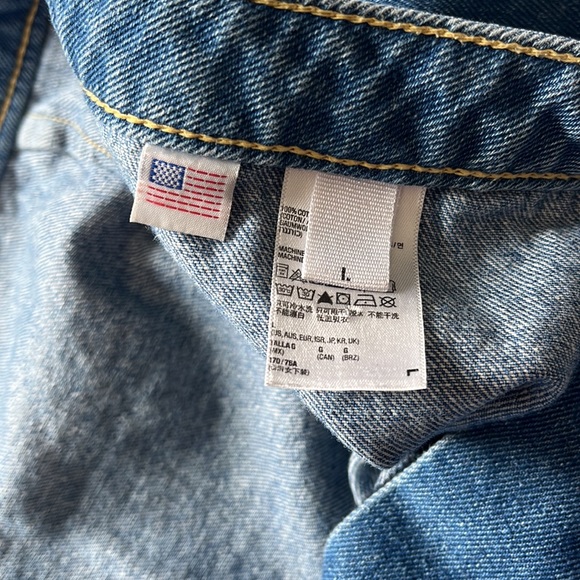 American Apparel Blue Denim Button Front Mini Skirt Size Large - Picture 3 of 5